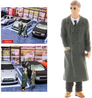 1:64 Model People Figurines for Miniature Scenes for Adults Home Decor mannetje groen