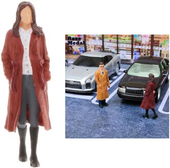 1:64 Model People Figurines for Miniature Scenes for Adults Home Decor vrouw rood