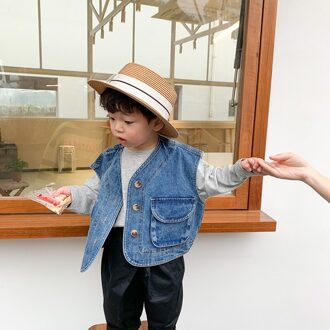 1-6T Baby Denim Vesten Lente Herfst Jongens Meisjes Babe Denim Jas Bovenkleding Peuter Kleding Kleding Kids Tops 24M 90cm