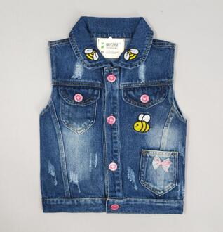 1-6T Baby Jeans Vest Babe Jeans Jas Denim Bovenkleding Kinderen Kleding Lente Herfst Babe Kleding Kids Vesten toldder Tops 3T