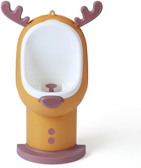 1-6Y Baby Jongens Potje Kids Urinoir Herten Kinderen Toilet Training Urinoir Stand Haak Pee Trainers Pot Oranje