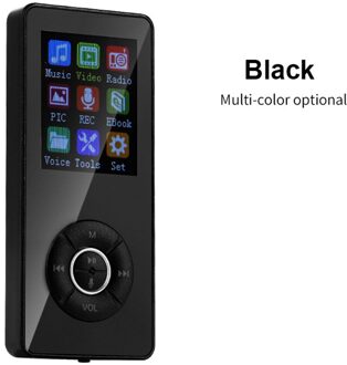 1.8 inch kleurenscherm Matte materiaal body Bluetooth MP3 Speler Media FM Radio Recorder HIFI Sport Muziek Speakers zwart