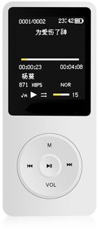 1.8-Inch Tft-scherm Ultra-Dunne Lcd-scherm MP4 Muziekspeler Fm Radio Video Ondersteuning 128Gb Tf card Met Mic Мп4 Плеер wit