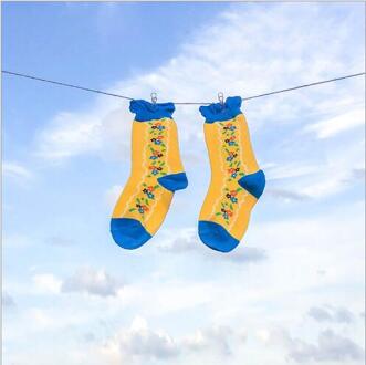 1-8 Jaar Herfst En Winter Golf Kleine Bloemen Sokken Jongens En Meisjes Babysokjes c / 6-8 year