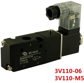 1/8 "Magneetventiel 3 Way Pneumatische Luchtsolenoïde Regelklep Alumium Body 3V110-06 12V/24V/220V DC12V / 3V110-06