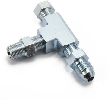 1/8 "NPT tot 4AN Adapter Fitting Tee 3 Way & Plug Blok Olie Feed Druk Sensor