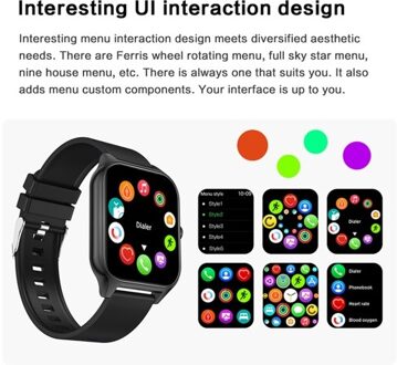 1.83 Inches Smartwatch IP67 Waterproof Sports Watch BT5.2 Intelligent Watch Fitness Tracker Multifunctional Watch Compatible with Android5.0/iOS10.0