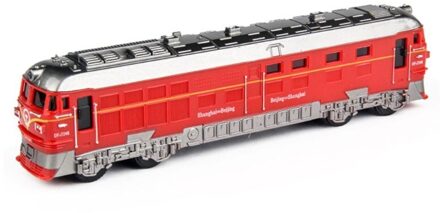 1: 87 gesimuleerde Legering Trein Locomotief Model Pull Back Voertuig Speelgoed Geluid Verlichting 72XC Rood