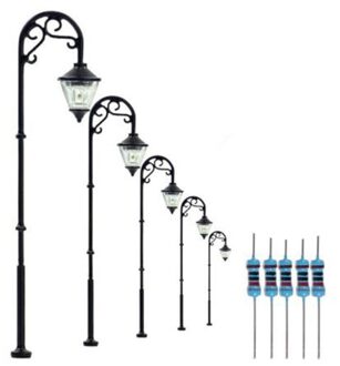 1:87 Ho Schaal Retro Model Straat Lamp Layout Lantaarnpaal Tuin Landschap Licht Railway Trein Lamp Mini Landschap type 1