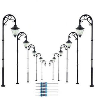 1:87 Ho Schaal Retro Model Straat Lamp Layout Lantaarnpaal Tuin Landschap Licht Railway Trein Lamp Mini Landschap type 2