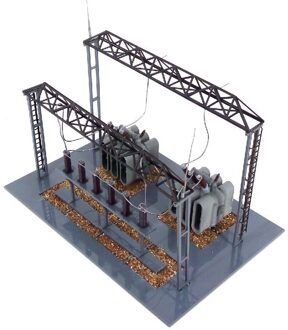 1:87 Ho Trein Model Onderstation Model Voor Zand Tafel Model Building Kits Diy Plezier Voor Leeftijd 8 +