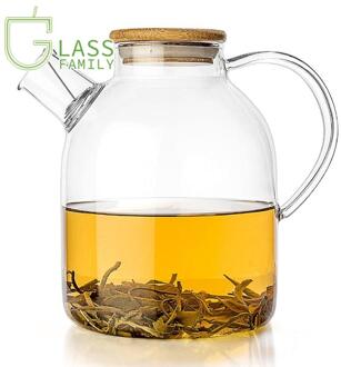1.8L Glas Pitcher Theepot Kachel-Top Ketel Hittebestendige Borosilicate Water Pitcher Geen-Druipende Voor Sap Water Karaf keuken