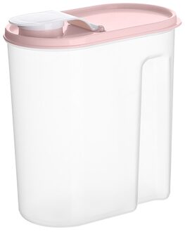 1.8l Voedsel Keuken Organizer Box Plastic Container Koelkast Organisator Verzegeld Scherper Korrels Deksels Transparante Pp Opbergdoos Roze