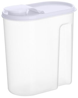1.8l Voedsel Keuken Organizer Box Plastic Container Koelkast Organisator Verzegeld Scherper Korrels Deksels Transparante Pp Opbergdoos wit