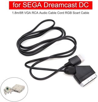 1.8M/6ft Vga Rca Audio Kabel Cord Rgb Scart Lijnen Gaming Cord Draad Voor Sega Dreamcast Dc Game accessoires