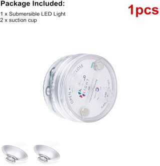 1-8Pcs Dompelpompen Led Verlichting Met Magneten Zuignappen Remote Controlled Rgb Zwembad Verlichting Onderwater Night Lamp 1x zonder afgelegen