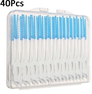 1 Bag Inter-dental Rubber Elastische Floss Borstels Dental Tanden Tandenstoker Orale Caring Tanden Schoonmaken Tool Willekeurige Kleur