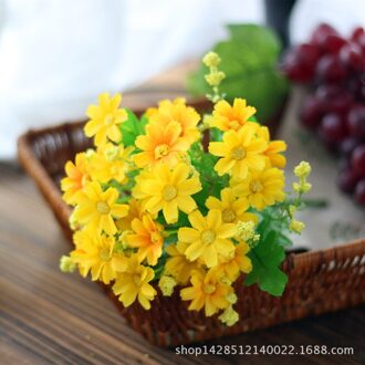 1 Boeket 28 Heads Kunstmatige Mini Daisyed Zijden Doek Bloem Zoete Bruiloft Party Decor Voor Home Decoratie Accessoires