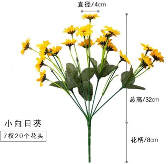 1 Bos Zonnebloemen Kunstmatige Bloemen Planten Kerst Acacia Valse Bloem Home Decor Arrangemen Wilde Onkruid Bruiloft Decoratie 2