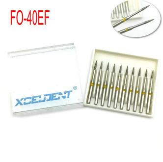 1 Box Dental Burs Diamond FG 1.6mm High Speed Drills for Polishing Smoothing Teeth Polishers FO-40EF