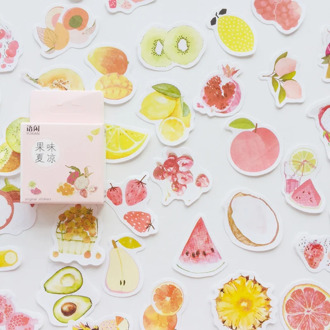 1 Box Summer Style Fresh Fruits DIY Adhesive Stickers Decorative Scrapbooking Diary Album Stick Label