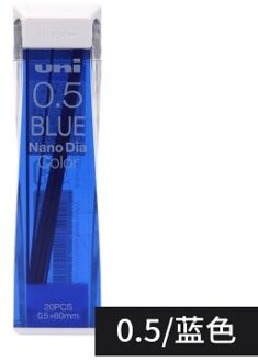1 Buis Japan Uni Nano Dia Kleur 202NDC Gekleurde Mechanische Potlood Grafiet Leads 0.5Mm Schrijven Tekening Kantoor Schoolbenodigdheden 1 Tube blauw