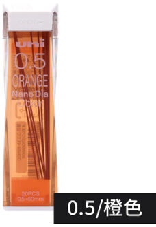 1 Buis Japan Uni Nano Dia Kleur 202NDC Gekleurde Mechanische Potlood Grafiet Leads 0.5Mm Schrijven Tekening Kantoor Schoolbenodigdheden 1 Tube oranje