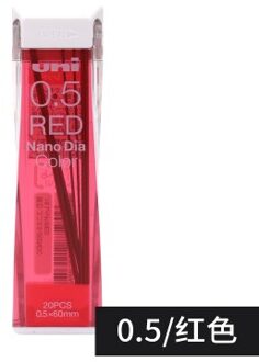 1 Buis Japan Uni Nano Dia Kleur 202NDC Gekleurde Mechanische Potlood Grafiet Leads 0.5Mm Schrijven Tekening Kantoor Schoolbenodigdheden 1 Tube rood