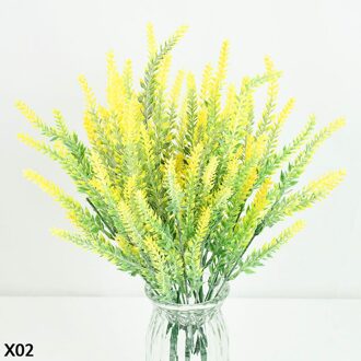 1 Bundel Romantische Provence Lavendel Kunstmatige Bloem Bruiloft Huis Tuin Tafel Decoratie Diy Bloemstuk Accessoires X02