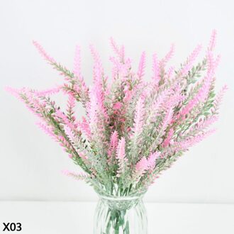 1 Bundel Romantische Provence Lavendel Kunstmatige Bloem Bruiloft Huis Tuin Tafel Decoratie Diy Bloemstuk Accessoires X03