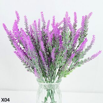 1 Bundel Romantische Provence Lavendel Kunstmatige Bloem Bruiloft Huis Tuin Tafel Decoratie Diy Bloemstuk Accessoires X04