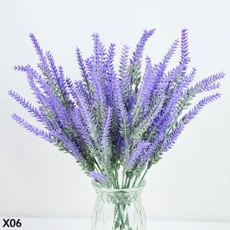 1 Bundel Romantische Provence Lavendel Kunstmatige Bloem Bruiloft Huis Tuin Tafel Decoratie Diy Bloemstuk Accessoires X06