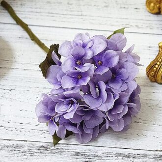 1 Bundel Zijde Kunstbloemen Hortensia Herfst Vazen Voor Home Decor Festival Decoratieve Bloem Bruiloft Bloem Muur Set G