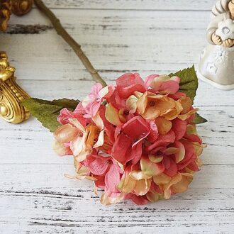 1 Bundel Zijde Kunstbloemen Hortensia Herfst Vazen Voor Home Decor Festival Decoratieve Bloem Bruiloft Bloem Muur Set