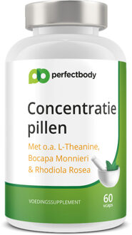 #1 Concentratie Pillen (60 Capsules!) | Verhoog Concentratie, Geheugen, Focus & Mentale Prestaties | Vervang Zoete Energiedrank | 100% Nederlands, Natuurlijk & Veilig