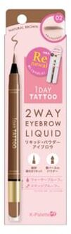 1 Day Tattoo 2 Way Eyebrow Liquid 02 Natural Brown