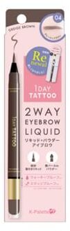 1 Day Tattoo 2 Way Eyebrow Liquid 04 Greige Brown
