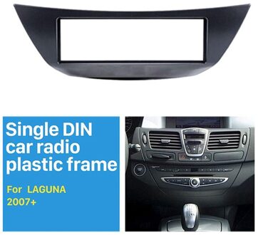 1 Din Autoradio Facia Voor Renault Laguna Iii 2007 Dvd Stereo Cd Panel Dash Kit Trim Fascia Dashboard Frame zwart