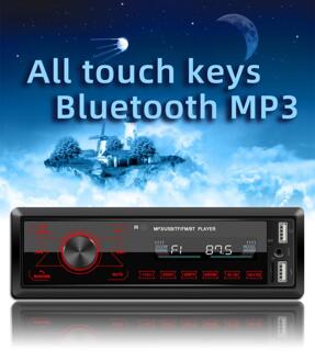 1 Din In-Dash Auto Stereo Bluetooth Fm Radio MP3 Speler Usb/Aux 12V Lcd Va Touch knoppen Auto Radio