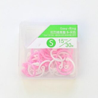 1 Doos 30 Pcs Plastic Multifunctionele Cirkel Kalender Ring Kantoor Bindend Leveringen Losbladige Kleurrijke Boek binder Hoops roze