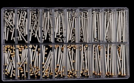 1 Doos Horloge Reparatie Tools Set Kits Horloge Band Schroeven Assortiment Buis Wrijving Pin Sluitingen Bandjes Armbanden Klinknagel Uiteinden 10mm-28Mm
