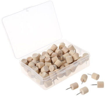 1 Doos Houten Punaise Board Pins Pushpins Tekening Foto Muur Studs Nail Kantoor Schoolbenodigdheden