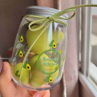 1 Doos Leuke Meisje Hart Bladerdeeg Soda Blik Perzik Avocado Schoonheid Ei Zachte Droge Natte Make Tool Voor Foundation Concealer 02