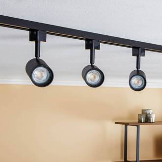 1-fase railsysteem Jorell, zwart, 3-fasen, GU10