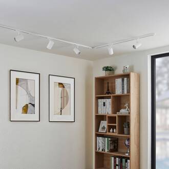 1-fase railsysteem Linaro, GU10, 5-lamps, wit