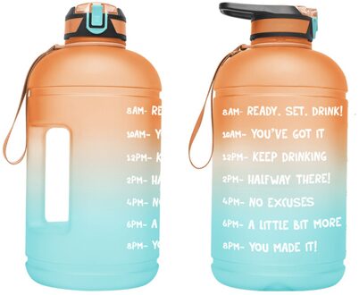 1 Gallon Water Fles 3.78L Met Stro Plastic Grote Capaciteit Gym Fitness Toerisme Bpa Gratis Sport Fles 2