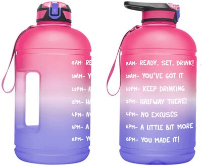 1 Gallon Water Fles 3.78L Met Stro Plastic Grote Capaciteit Gym Fitness Toerisme Bpa Gratis Sport Fles 4