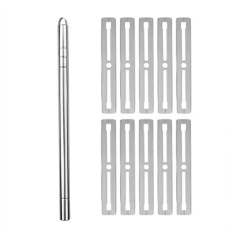 1 Haar Graveren Pen + 10 Haartrimmers Diy Kapsel Professionele Gegraveerde Rvs Pen Kapper Kappers Schaar 1 Pen en 10 Blades