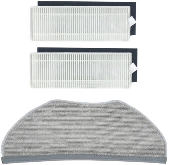 1 Hepa Filter + 1 Mop Doek Vod + 2 Zijborstels Voor XIAOMI MIJIA G1 MJSTG1 Mi Robot Vacuüm-Mop Essentiële Xaomi Xiomi Accessoire Licht Groen