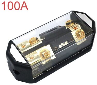 1 In 2 Manieren Out Auto Audio Power Verzekering Zetel Zekeringkast Met 100A 150A 200A 300A Vork Bout Zekeringen houder Fusibles Auto Goud